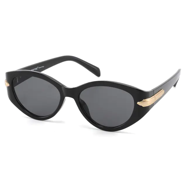 Oval Black Sunglasses