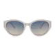 Cat-eye White Sunglasses