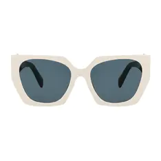 Cat-eye White/Green Sunglasses
