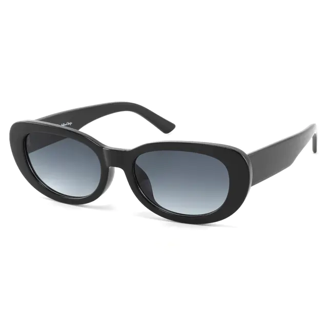 Oval Black Sunglasses
