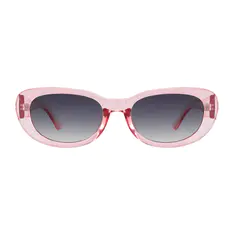 Oval Transparent Pink Sunglasses