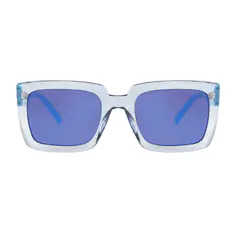 Square Transparent Blue Sunglasses