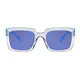 Square Transparent Blue Sunglasses