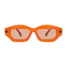 Geometric Orange Sunglasses