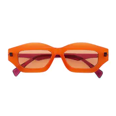 Geometric Orange Sunglasses