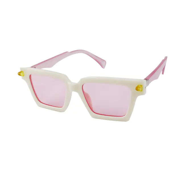 Square White Sunglasses