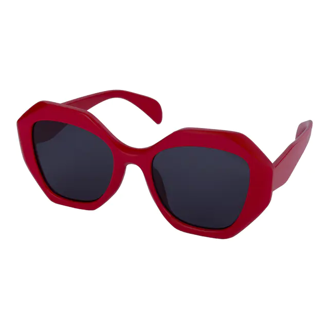 Geometric Red Sunglasses