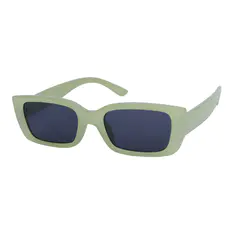 Rectangle Transparent Green Sunglasses