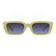 Rectangle Transparent Yellow Sunglasses