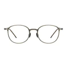 Oval Transparent Green Eyeglasses