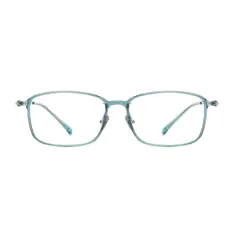 Rectangle Blue Eyeglasses