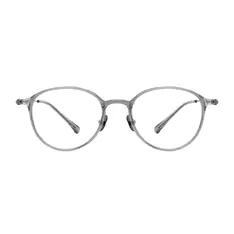 Oval Gray Eyeglasses