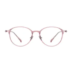 Oval Pink Eyeglasses