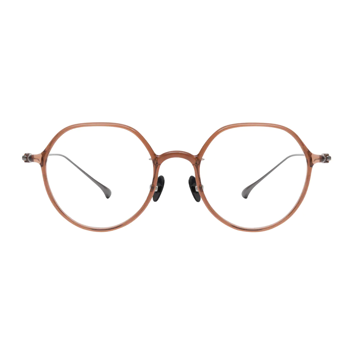 Geometric Brown Eyeglasses