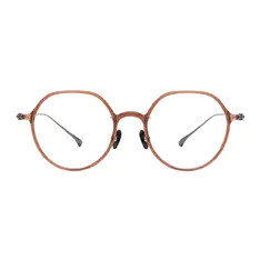 Geometric Brown Eyeglasses