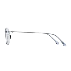 Oval Light Gray Eyeglasses