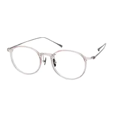 Round Transparent Pink Eyeglasses