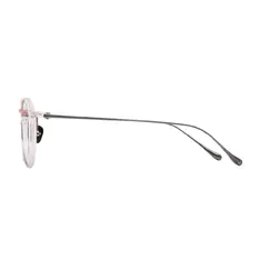 Round Transparent Pink Eyeglasses