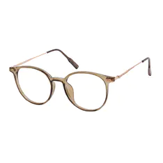 Oval Transparent Green Eyeglasses