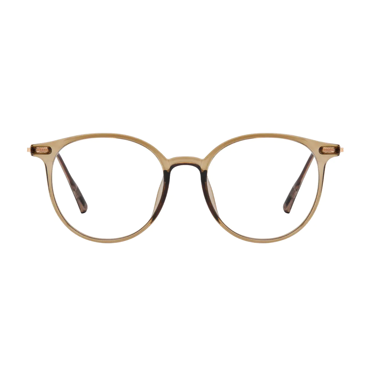 Oval Transparent Green Eyeglasses