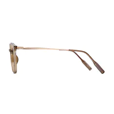 Oval Transparent Green Eyeglasses