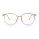 Oval Transparent Pink Eyeglasses