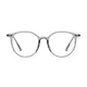 Oval Transparent Gray Eyeglasses