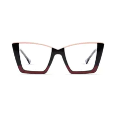 Square Black/Red Eyeglasses