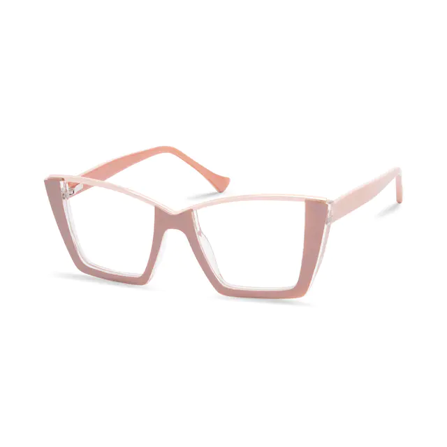 Square Pink Eyeglasses