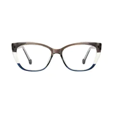 Cat-eye Transparent Brown/Blue Eyeglasses