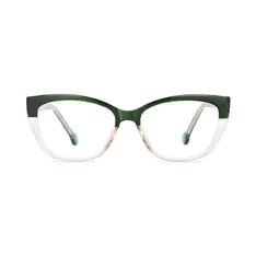 Cat-eye Transparent Green/Clear Eyeglasses