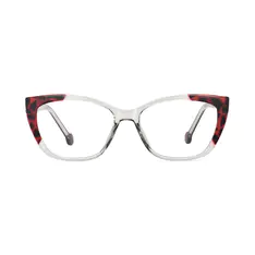Cat-eye Clear/Red Eyeglasses