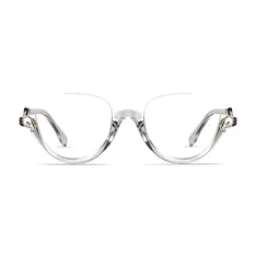 Cat-eye White Eyeglasses