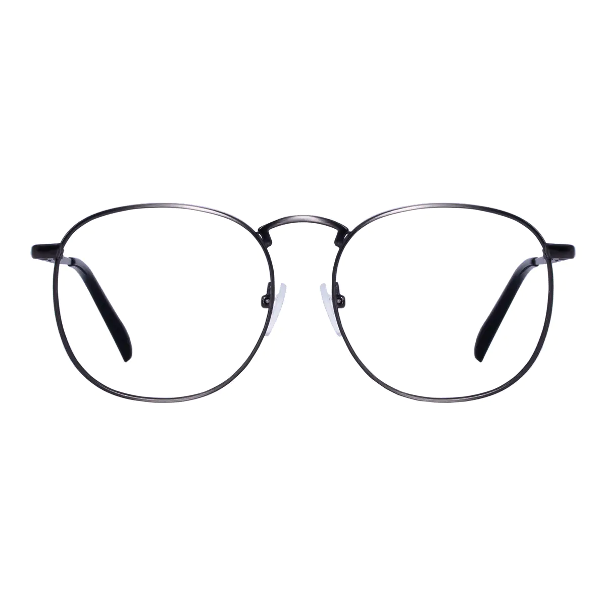 Oval Gray/Silver Eyeglasses