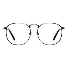 Oval Gray/Silver Eyeglasses