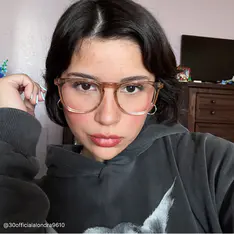 Square Transparent Brown Eyeglasses