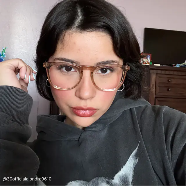 Square Transparent Brown Eyeglasses