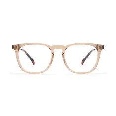 Square Transparent Brown Eyeglasses