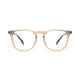 Square Transparent Brown Eyeglasses