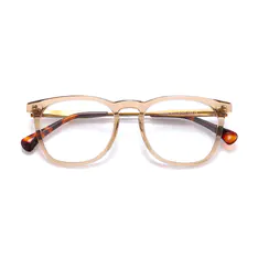 Square Transparent Brown Eyeglasses