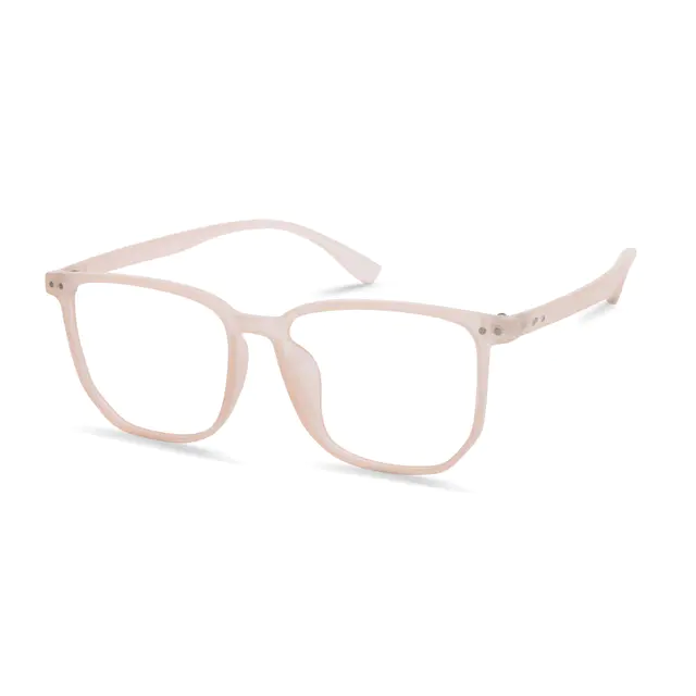 Square Transparent Amber Eyeglasses