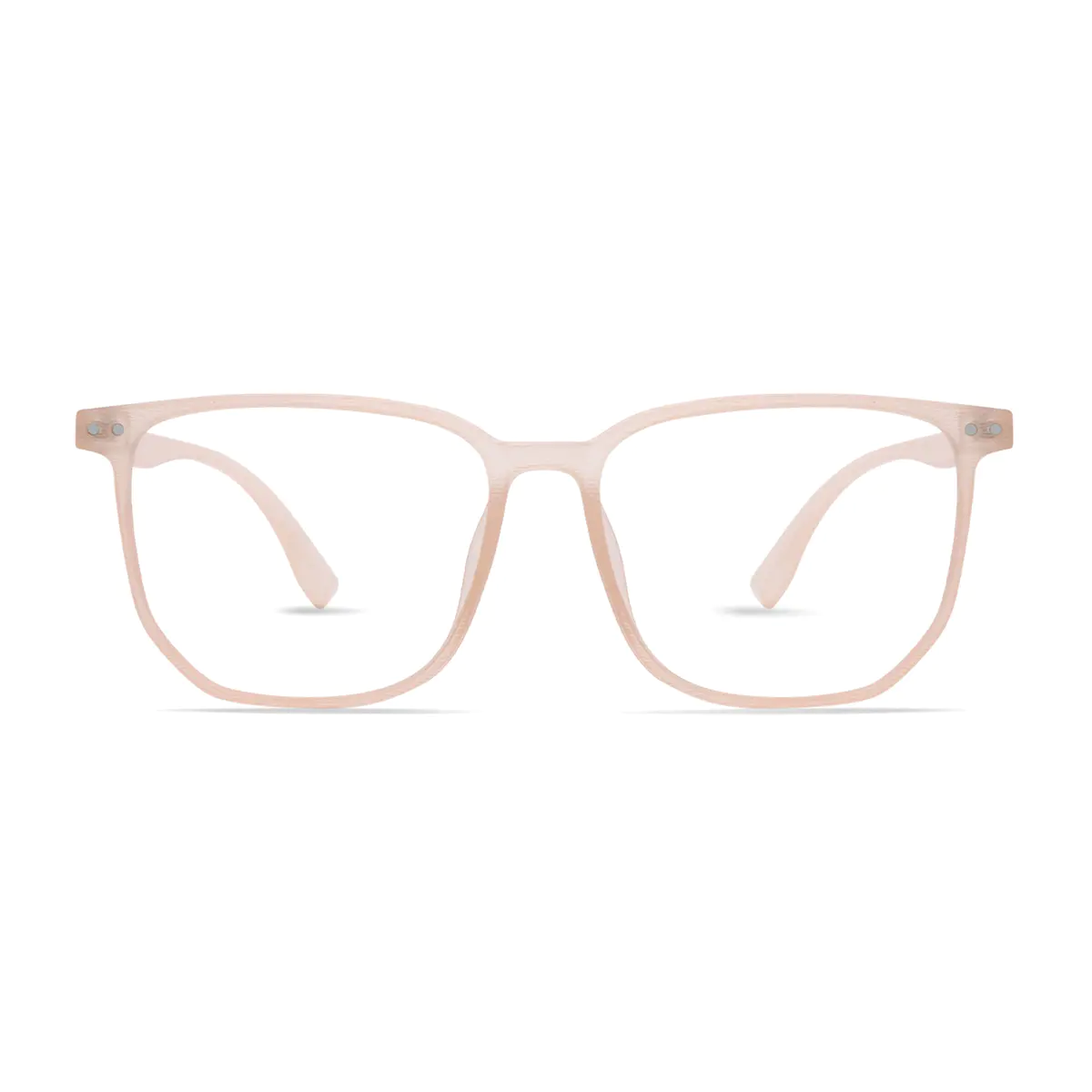 Square Transparent Amber Eyeglasses