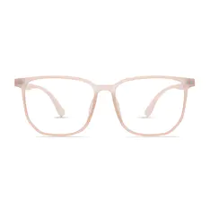 Rectangle Transparent Amber Eyeglasses