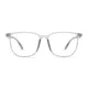 Rectangle Transparent Gray Eyeglasses