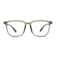 Rectangle Transparent Green Eyeglasses