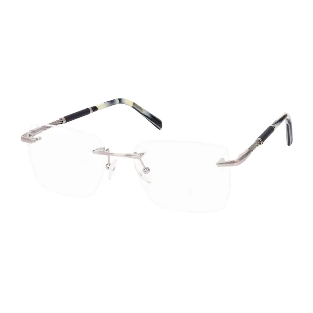 Rectangle Silver Eyeglasses