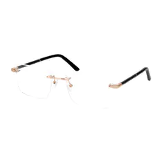 Rectangle Gold Eyeglasses