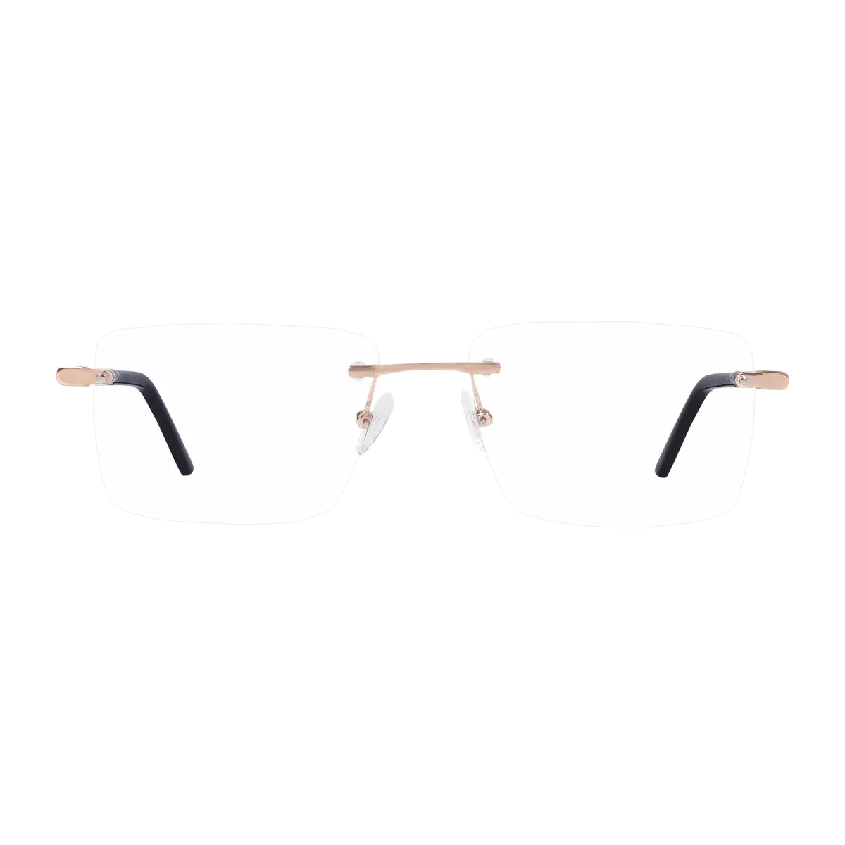 Rectangle Gold Eyeglasses