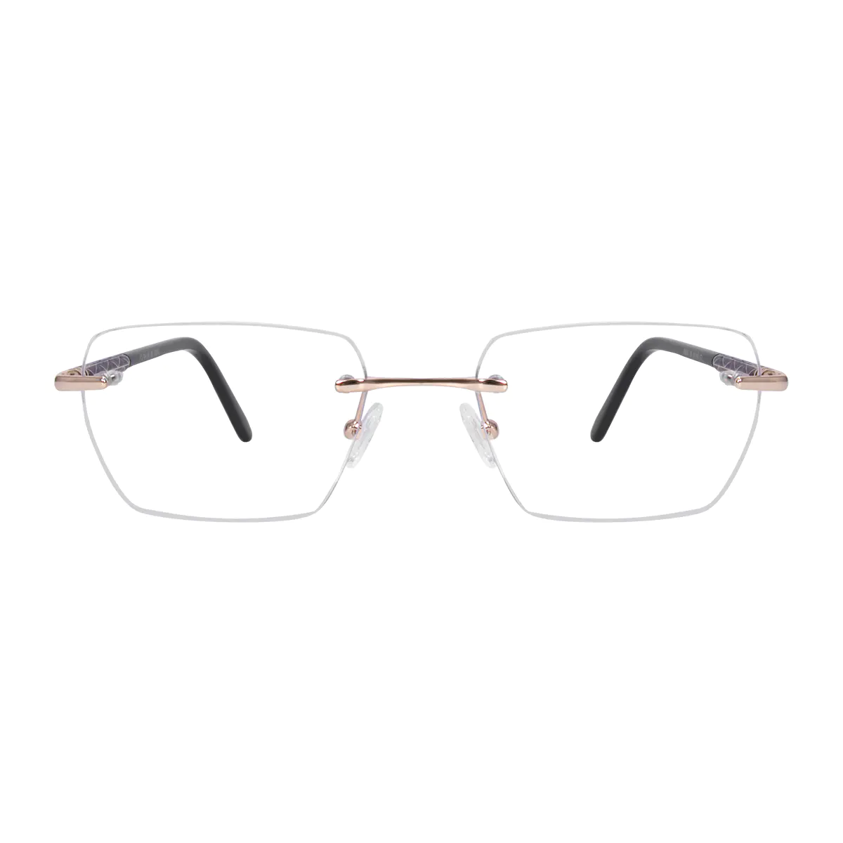 Rectangle Gold Eyeglasses