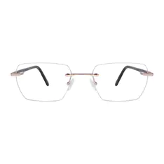 Rectangle Gold Eyeglasses